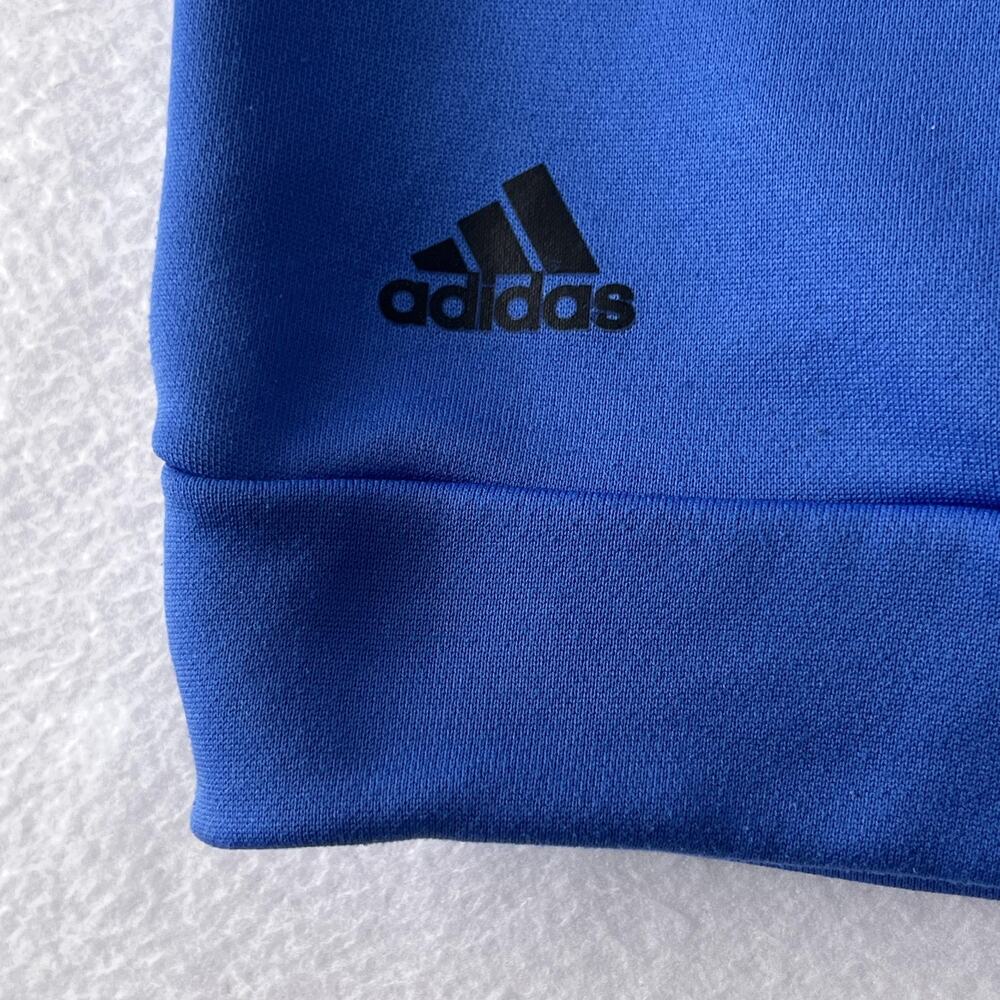 Adidas Golf Sweatshirt Mens Medium Blue Climalite 1/4 Zip Knit Fleece ANGC 1987 - Picture 3 of 12